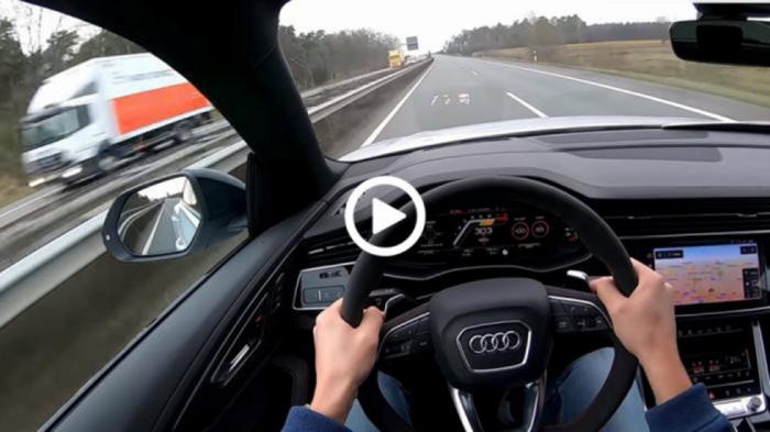 Audi RS Q8 με 300 χλμ./ώρα στην Autobahn!