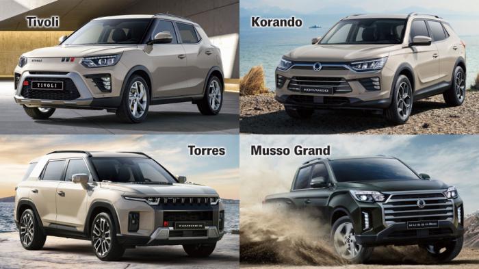 Τα μοντέλα της KGM στην Ελλάδα - Tivoli, Korando, Torres, Torres EVX, Musso Grand