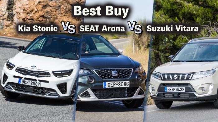 Kia Stonic vs Seat Arona vs Suzuki Vitara