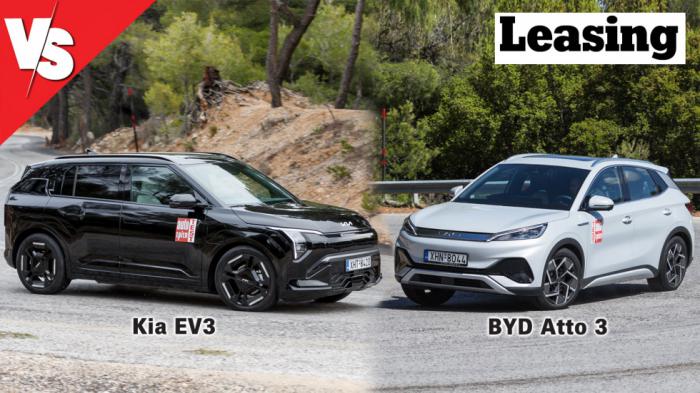 Ηλεκτρικά SUV με Leasing: Kia EV3 Long Range Vs BYD Atto 3 204 PS