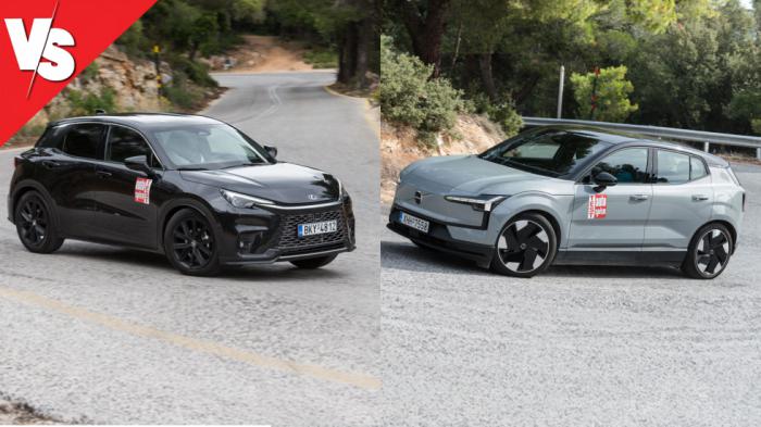 Συγκριτικό Premium SUV: Lexus LBX Hybrid 136 PS vs Volvo EX30 272 PS ηλεκτρικό
