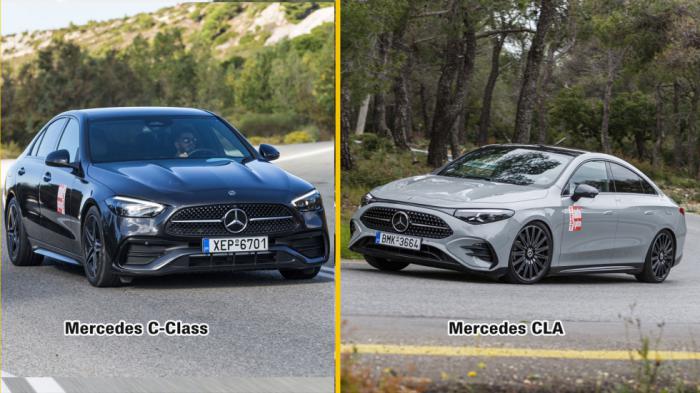 Mercedes CLA και Mercedes C-Class: Πόσο διαφορετικά είναι τα δύο μοντέλα της Mercedes; 