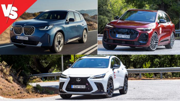 Audi Q5 vs BMW X3 vs Lexus NX: Ποιο πολυτελές Plug-in SUV είναι καλύτερο;