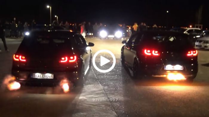 VW Golf GTI κάνουν τη νύχτα μέρα από τα σκασίματα