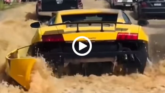 Πού πας με τη Lamborghini μέσα στη πλημμύρα; 