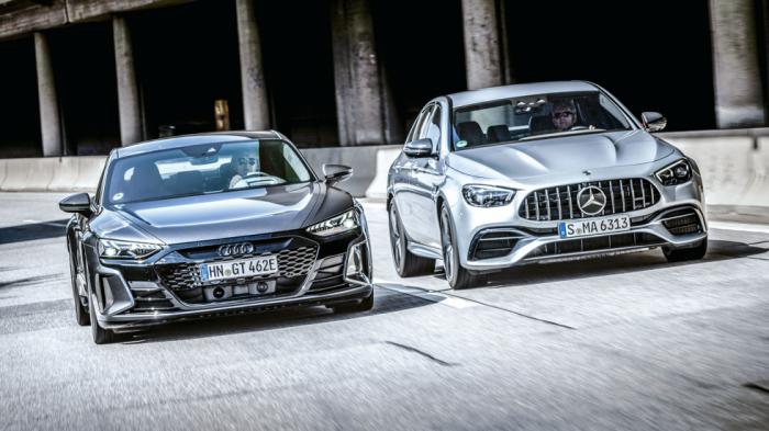 Ηλεκτρικό Audi RS e-tron GT Vs «βενζινάρα» Mercedes AMG E 63 S