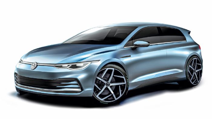 Φαίνεται και από το πρώτο επίσημο
σκίτσο. Το Golf 8 έχει αλλάξει ελαφρώς τις
Φαίνεται και από το πρώτο επίσημο
σκίτσο. Το Golf 8 έχει αλλάξει ελαφρώς τις
αναλογίες του και είναι πολύ δυναμικό
