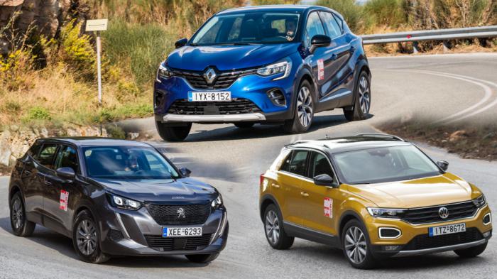 Peugeot 2008 Vs Renault Captur Vs VW T-Roc