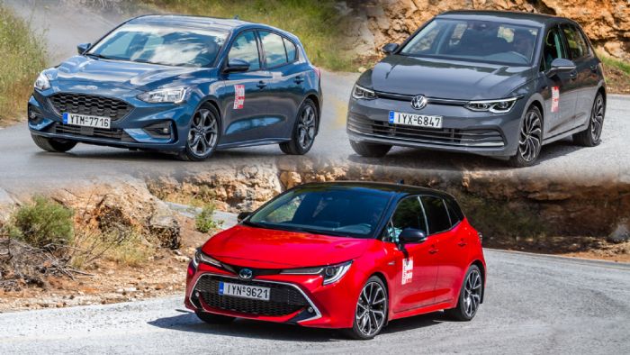 Ford Focus Vs Toyota Corolla Vs VW Golf