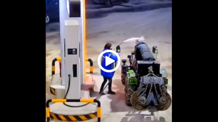 Εργαζόμενη σε βενζινάδικο λούζει με καύσιμο πελάτη!