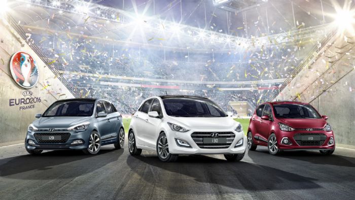 Το Euro 2016, είναι κοντά και η Hyundai το γιορτάζει, παρουσιάζοντας τρεις ειδικές εκδόσεις GO! για τα i10, i20 και i30. Θα λανσαριστούν σε επιλεγμένες ευρωπαϊκές αγορές, δίχως να ξέρουμε αν σε αυτές 