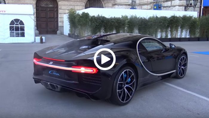 Bugatti Chiron δίνει γκάζια Bugatti Chiron δίνει γκάζια