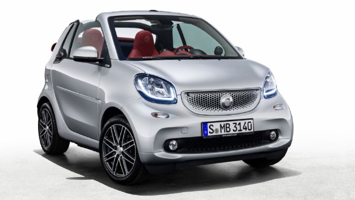 Το smart fortwo Cabrio Brabus Edition #2 για να ξεχωρίζει από τα κανονικά μοντέλα, διαθέτει ασημί απόχρωση και κόκκινη υφασμάτινη οροφή. Επιπλέον, στη ίδια κατεύθυνση βρίσκεται το λογότυπο Brabus edit