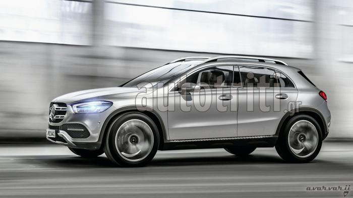 Βλέπετε αποκλειστικές ψηφιακά επεξεργασμένες εικόνες της νέας Mercedes GLA. 