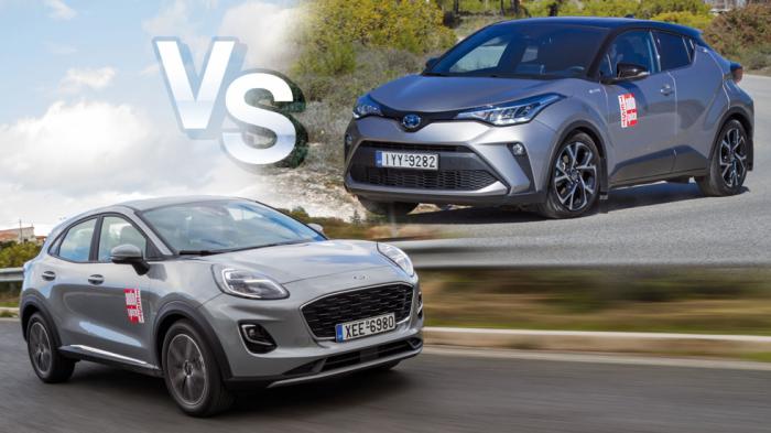 Ford Puma mHEV Vs Toyota C-HR Hybrid