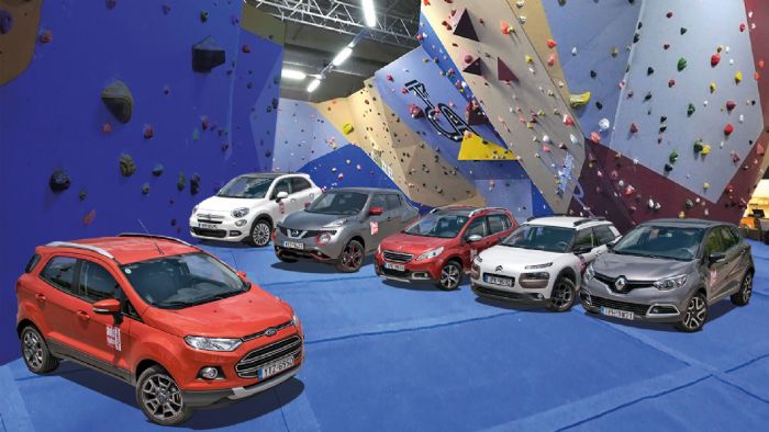 Ποιος θα βγει νικητής στη μάχη ανάμεσα σε Ford EcoSport, Nissan Juke, Fiat 500X, Peugeot 2008, Citroen C4 Cactus και Renault Captur; Ποιο θα επιλέγατε και γιατί;