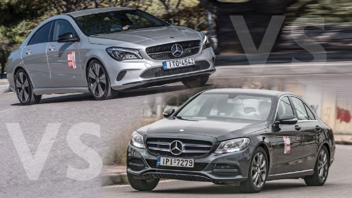 Θέτουμε αντιμέτωπες τις Mercedes C 160 και CLA 200 σε έναν διαφορετικό «πόλεμο» των άστρων. Εσείς ποιο μοντέλο θα επιλέγατε;