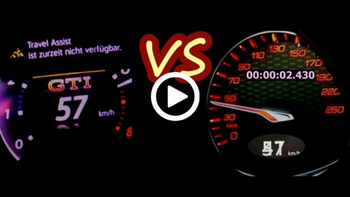 Tσίμα-τσίμα VW Golf GTI & Peugeot 308 GTi στο 0-200