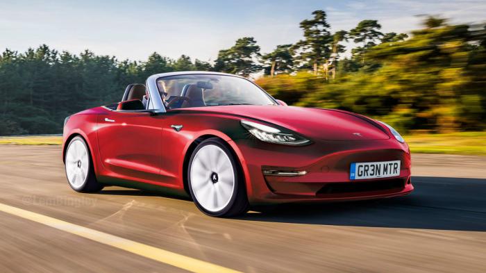 Το MX-5 της Τesla σε ψηφιακή φωτογραφία.