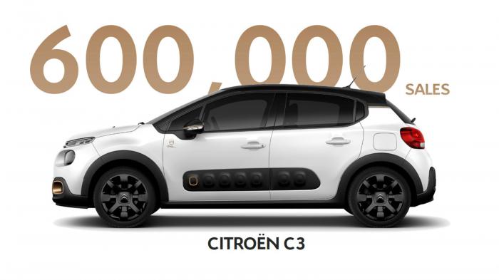 Γιορτάζει τις 600.000 πωλήσεις της τρίτης γενιάς του C3 η Citroen.