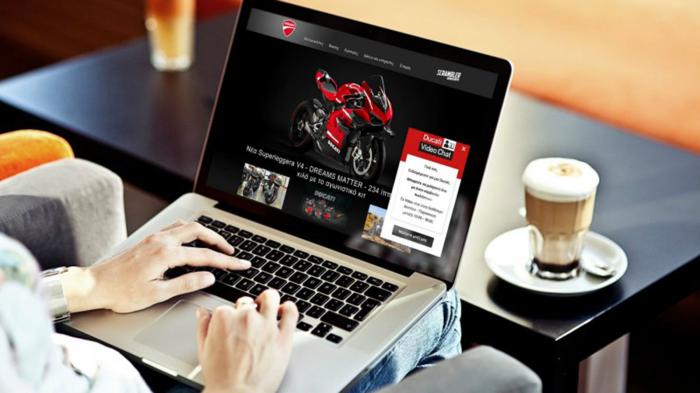 Ducati Video Chat: Επικοινώνησε με την Ducati από το σπίτι Ducati Video Chat: Επικοινώνησε με την Ducati από το σπίτι