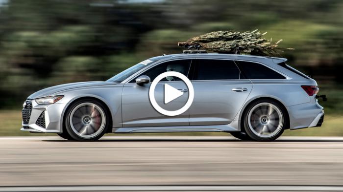 Video: Χριστουγεννιάτικο δέντρο ταξιδεύει με 295 χλμ./ώρα σε Audi RS 6