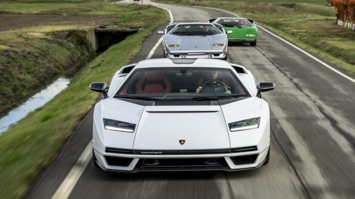 Με εκλεκτή παρέα η πρώτη εξόρμηση της νέας Lamborghini Countach Με εκλεκτή παρέα η πρώτη εξόρμηση της νέας Lamborghini Countach