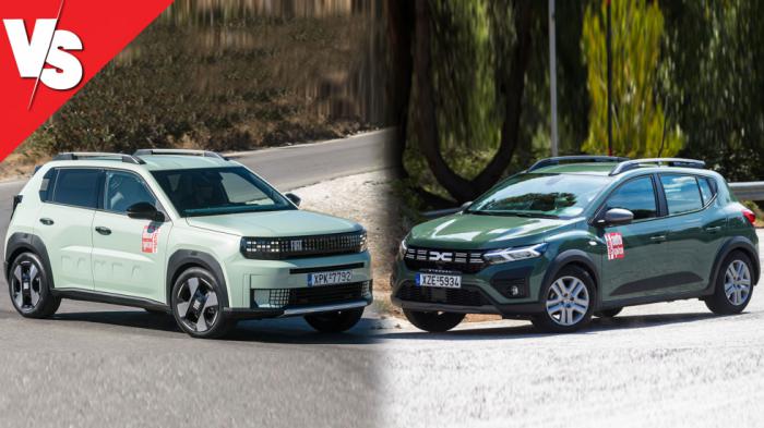 Συγκρίνουμε τα Dacia Sandero Stepway και Fiat Grande Panda στα ίδια λεφτά 
