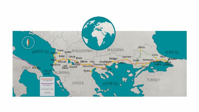 Η αρχαία Εγνατία Οδός, σύνδεε Ρώμη με Κωνσταντινούπολη