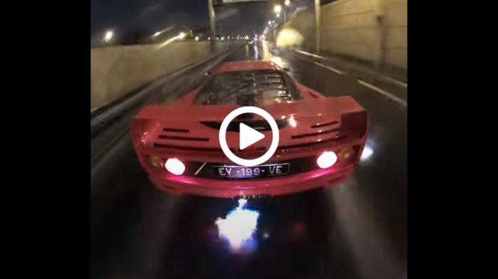 Video: Ferrari F40 κάνει πατινάζ στο βρεγμένο