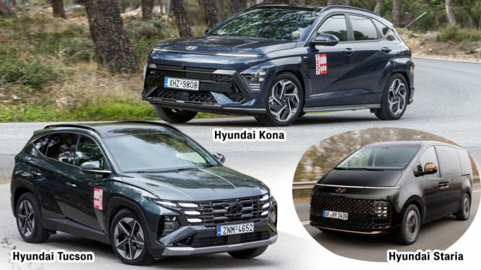 Υβριδικά Hyundai: Kona, Tucson ή Staria Hybrid; Τι διαφορές έχουν;