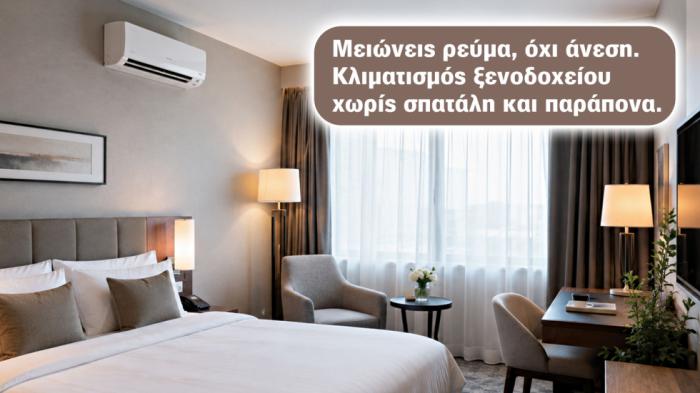 Κλιματισμός σε ξενοδοχεία: Πώς μειώνεις κόστος χωρίς παράπονα πελατών. Κλιματισμός σε ξενοδοχεία: Πώς μειώνεις κόστος χωρίς παράπονα πελατών.