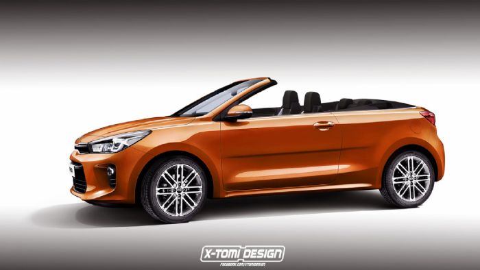 Tο Kia Rio Cabrio, το δημιούργησε ψηφιακά το στούντιο X-Tomi Design. Tο Kia Rio Cabrio, το δημιούργησε ψηφιακά το στούντιο X-Tomi Design.