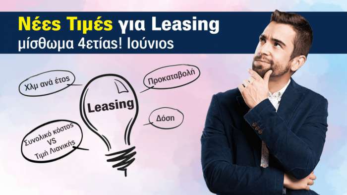Νέες Τιμές & μισθώματα Leasing ΙΧ αυτοκινήτου: Ιούνιος 2024