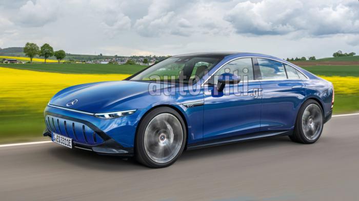 Βλέπετε ψηφιακά επεξεργασμένες εικόνες της ηλεκτρικής Mercedes EQC σεντάν.