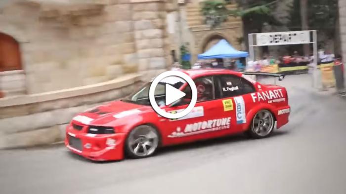 Mitsubishi Evo στα άκρα με τρομακτικό ήχο