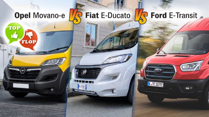 Opel Movano-e VS Fiat E-Ducato VS Ford E-Transit Opel Movano-e VS Fiat E-Ducato VS Ford E-Transit