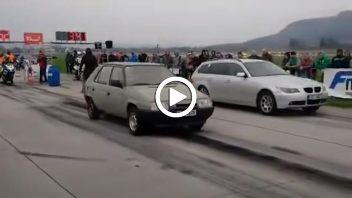 BMW 5άρα ντροπιάζεται από Skoda Favorit