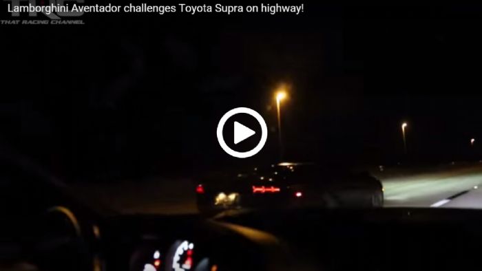 Supra «ασελγεί» σε Lamborghini Supra «ασελγεί» σε Lamborghini