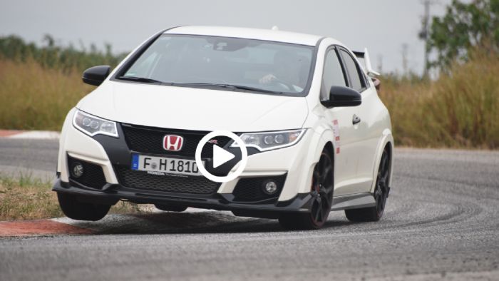 Δείτε τον καυτό γύρο του νέου Honda Civic Type R στα Μέγαρα.