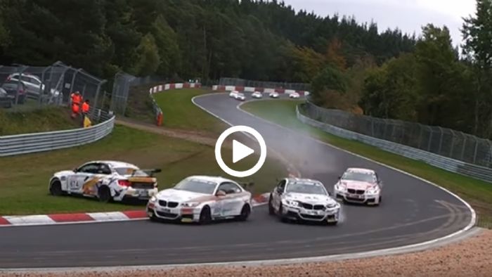 Τρεις BMW M235i διαλύονται στο Nurburgring