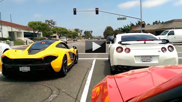 Ένα Nissan GT-R κάνει σκόνη μια McLaren P1