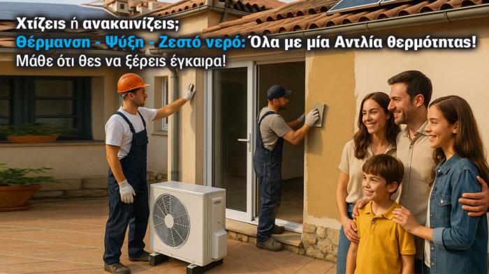 Χτίζεις ή ανακαινίζεις; Η αντλία θερμότητας είναι μονόδρομος!