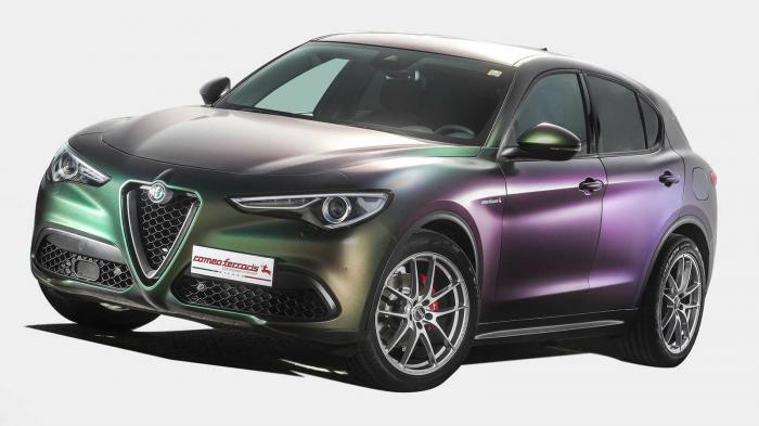 Στα χρώματα του χαμαιλέοντα ντύθηκε μία Alfa Romeo Stelvio Quadrifoglio.