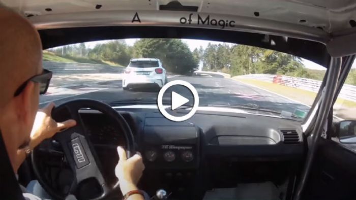 Peugeot 205 GTi παίρνει στο κυνήγι Mercedes-AMG A 45 