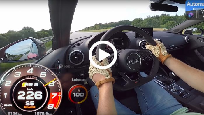 Audi RS3 «δίνει πόνο» μέχρι τα 284 χλμ./ώρα!