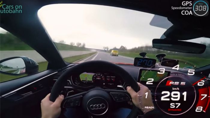 Audi RS5 κινείται με 291 χλμ./ώρα (+vid) Audi RS5 κινείται με 291 χλμ./ώρα (+vid)