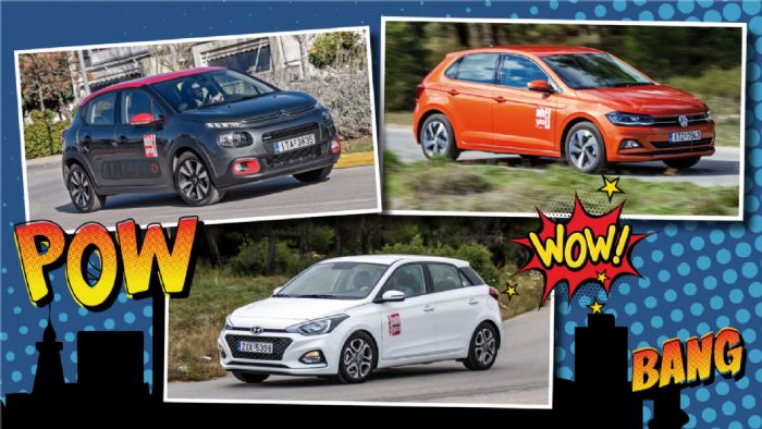 Citroen C3 VS Hyundai i20 VS VW Polo