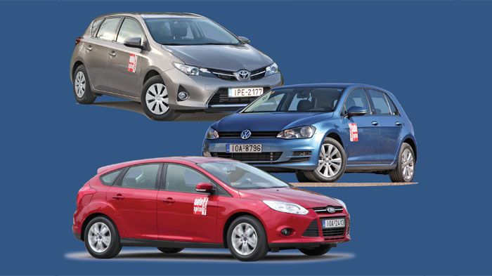 Ford Focus, Τoyota Auris και VW Golf είναι η τριάδα που πρωταγωνιστεί στις πωλήσεις των mainstream μικρομεσαίων. 