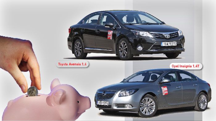 Τα Opel Insignia 1,4T και Toyota Avensis 1,6 ξεχωρίζουν μεταξύ άλλων και για τη χαμηλή τιμή στην οποία 
προσφέρονται.
